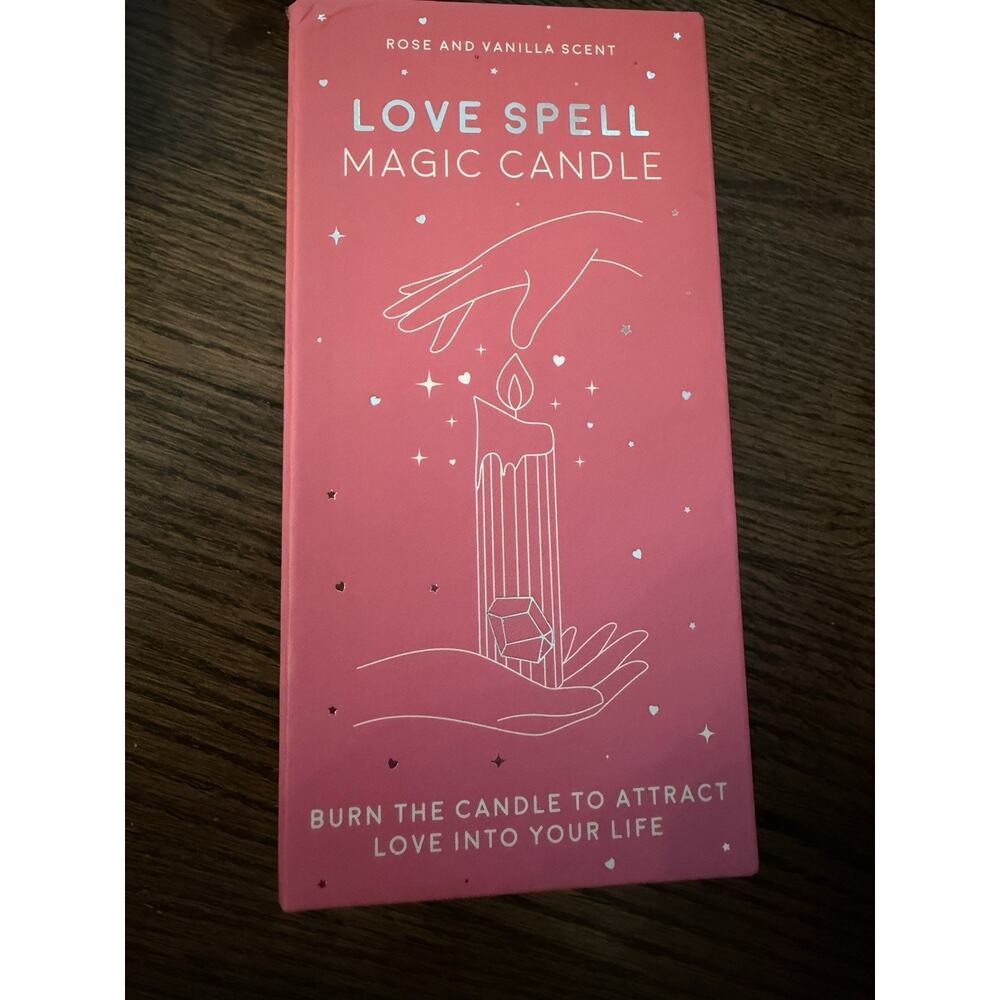 Love Spell Magic Candle Rose Vanilla Scent NIB NEW - Picture 2 of 8